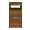 vidaXL Drawer Cabinet Brown Oak 40x50x76 cm Engineered Wood