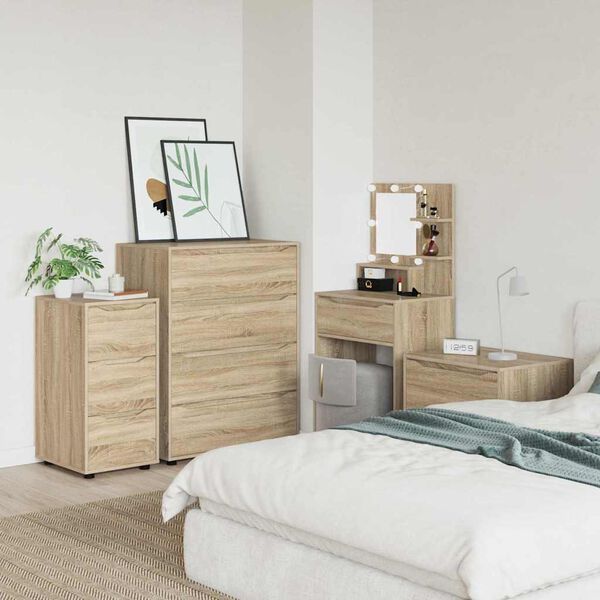 vidaXL Storage Cabinet Sonoma Oak 40 x 48 x 81 cm Engineered Wood