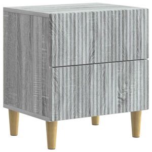 vidaXL Bedside Cabinet Grey Sonoma 43 x 34.5 x 48 cm Engineered Wood