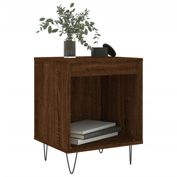 vidaXL Bedside Cabinets 2 pcs Brown Oak 40x35x50 cm Engineered Wood