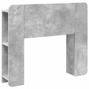 vidaXL Headboard Cabinet with Storage Concrete Grey Engineered Wood