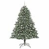vidaXL Artificial Christmas Tree with 300 LEDs with Stand Green 210 cm