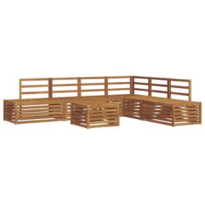 vidaXL Outdoor Sofa Set 7 Piece Natural Solid Acacia Wood
