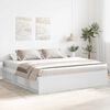 vidaXL Bed Frame without Mattress White 180x200 cm Super King Super King Size
