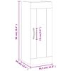 vidaXL Wall Mounted Cabinet Smoked Oak 34.5x34x90 cm