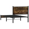 vidaXL Metal Bed Frame without Mattress Smoked Oak 75x190 cm Small Single