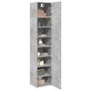 vidaXL Slim Storage Cabinet Concrete Grey 45x42.5x225 cm Engineered Wood