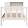 vidaXL Bookcase Bed without Mattress White 90x200 cm Solid Wood Pine