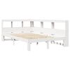 vidaXL Bookcase Bed without Mattress White 135x190 cm Double Solid Wood Pine