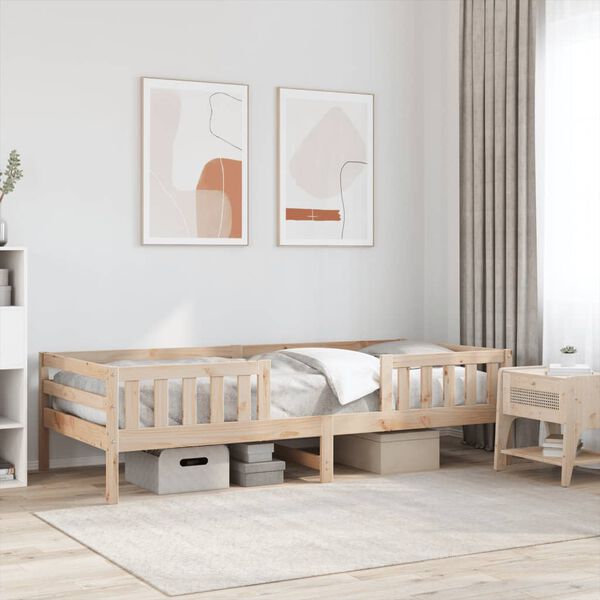 vidaXL Bed Frame 90x200 cm Solid Wood Pine