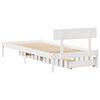 vidaXL Bed Frame without Mattress White 90x190 cm Single Solid Wood Pine
