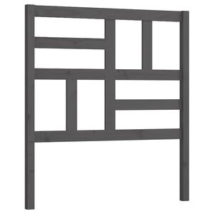 vidaXL Bed Headboard Grey 81x4x104 cm Solid Wood Pine
