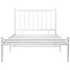 vidaXL Bed Frame without Mattress White Metal 90x200 cm