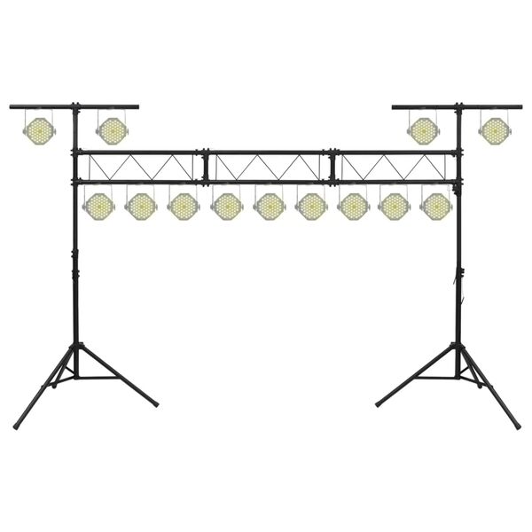 vidaXL Light Stand Black 438x115x(180-300) cm Steel