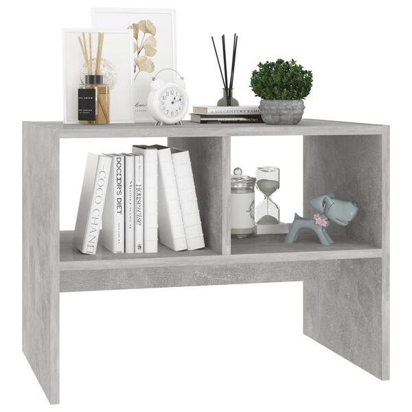 vidaXL Side Table Concrete Grey 60x40x45 cm Engineered Wood