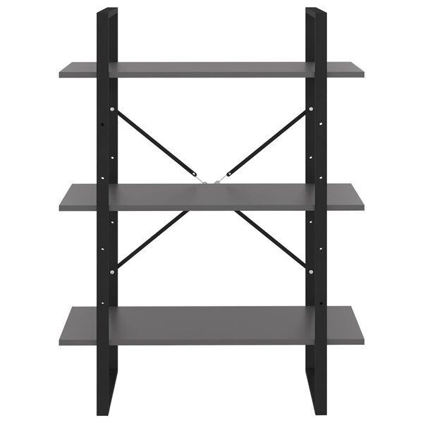 vidaXL Book Cabinet Grey 80x30x105 cm Engineered Wood