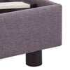 vidaXL Bed Frame without Mattress Taupe Fabric 135x190 cm Double