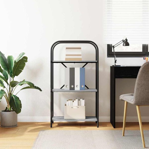 vidaXL Bookshelf Grey Sonoma 60 x 30 x 109 cm Engineered wood