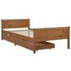 vidaXL Bed Frame without Mattress Honey Brown Solid Wood 90x200 cm (322110+321987)