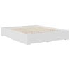 vidaXL Bed Frame with Headboard White 160 x 200 cm Engineered Wood