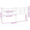 vidaXL Metal Replace Headboard White 200 cm