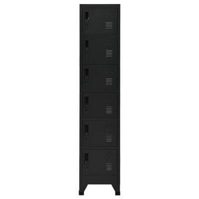 vidaXL Locker Cabinet Black 38x40x180 cm Steel