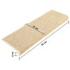 vidaXL Stair Mats 15 pcs 65x21x4 cm Light Beige Rectangular Edge