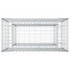 vidaXL Gabion Raised Bed Silver 50 x 100 x 100 cm Galvanised Steel