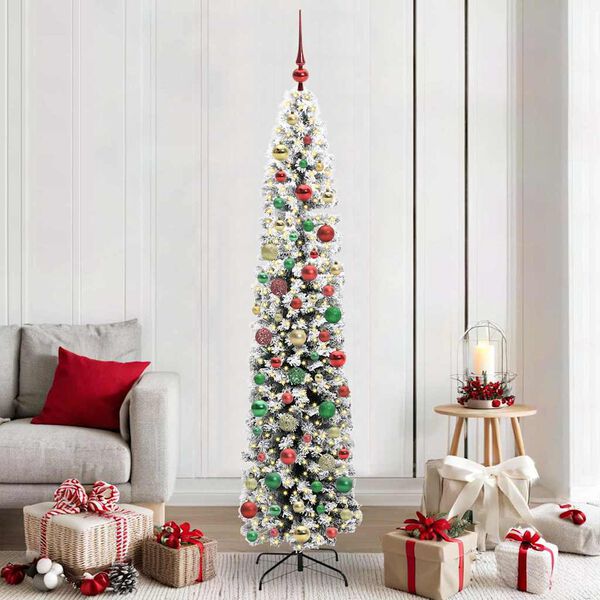 vidaXL Artificial Christmas Tree with 300 LEDs with Stand Green 210 cm