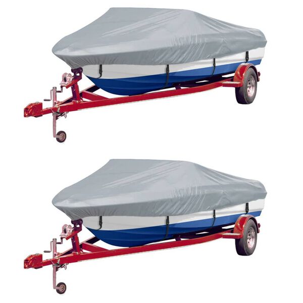 vidaXL Boat Covers 2 pcs Grey Length 488-564 cm Width 239 cm