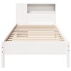 vidaXL Bookcase Bed without Mattress White 100x200cm Solid Wood Pine