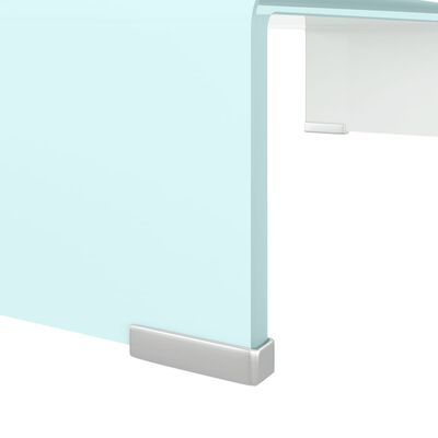 vidaXL TV Stand/Monitor Riser Glass Green 60x25x11 cm