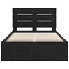 vidaXL Bed Frame with Headboard Black 120 x 200 cm Solid Pine Wood