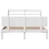 vidaXL Bed Frame with Headboard without Mattress White 150x200 cm King Size
