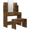 vidaXL Dressing Table Set Smoked Oak 96x40x142 cm
