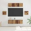 vidaXL TV Cabinet Set Wall-mounted 6 pcs Old Wood Engineered Wood