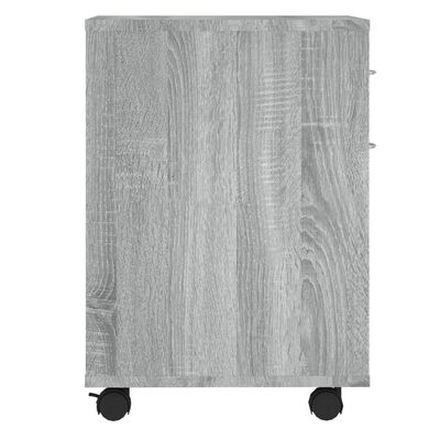 vidaXL Rolling Cabinet Grey Sonoma 45x38x54 cm Engineered Wood