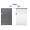 vidaXL Window Blind with Curtains Manual Dark grey Aluminium