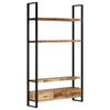 vidaXL Bookshelf 118x30x200 cm Solid Rough Mango Wood