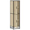 vidaXL Highboard Sonoma Oak 35.5x35x139 cm Engineered Wood and Metal