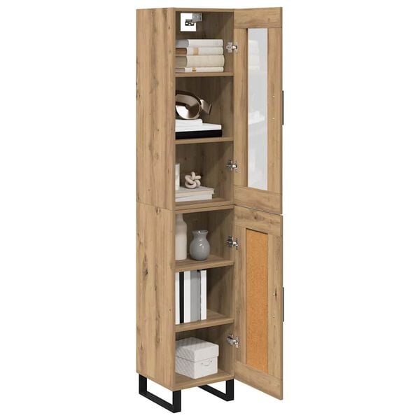 vidaXL Highboard Artisan Oak 34.5 x 34 x 180 cm Engineered Wood