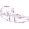vidaXL Bed Frame without Mattress "Zadar" Grey 100x200 cm Faux Leather