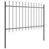 vidaXL Garden Fence 2 pcs Grey 3.4 x 0.8 m Powder-coated Steel