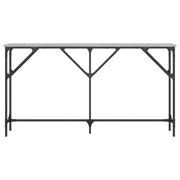 vidaXL Console Table Grey Sonoma 140x23x75 cm Engineered Wood