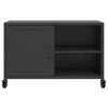 vidaXL TV Cabinet Black 68x39x43.5 cm Steel