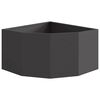 vidaXL Corner Planter Black 60 x 60 x 35 cm Steel