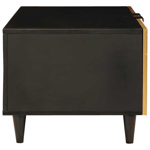 vidaXL Coffee Table Black and Gold 80 x 50 x 40 cm