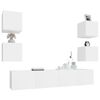 vidaXL 6 Piece TV Cabinet Set White Engineered Wood