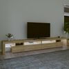 vidaXL TV Cabinet with LED Lights Sonoma Oak 290x36.5x40 cm