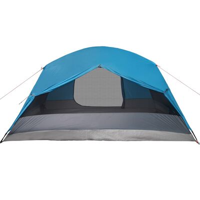 vidaXL Camping Tent with Porch 4-Person Blue Waterproof